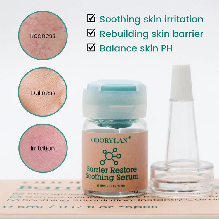 Skin Barrier Soothing Facial Moisturizing Ampoule Skin Care Set Centella Repairing Enhanced Skin Barrier Face Glowing Serum Kit
