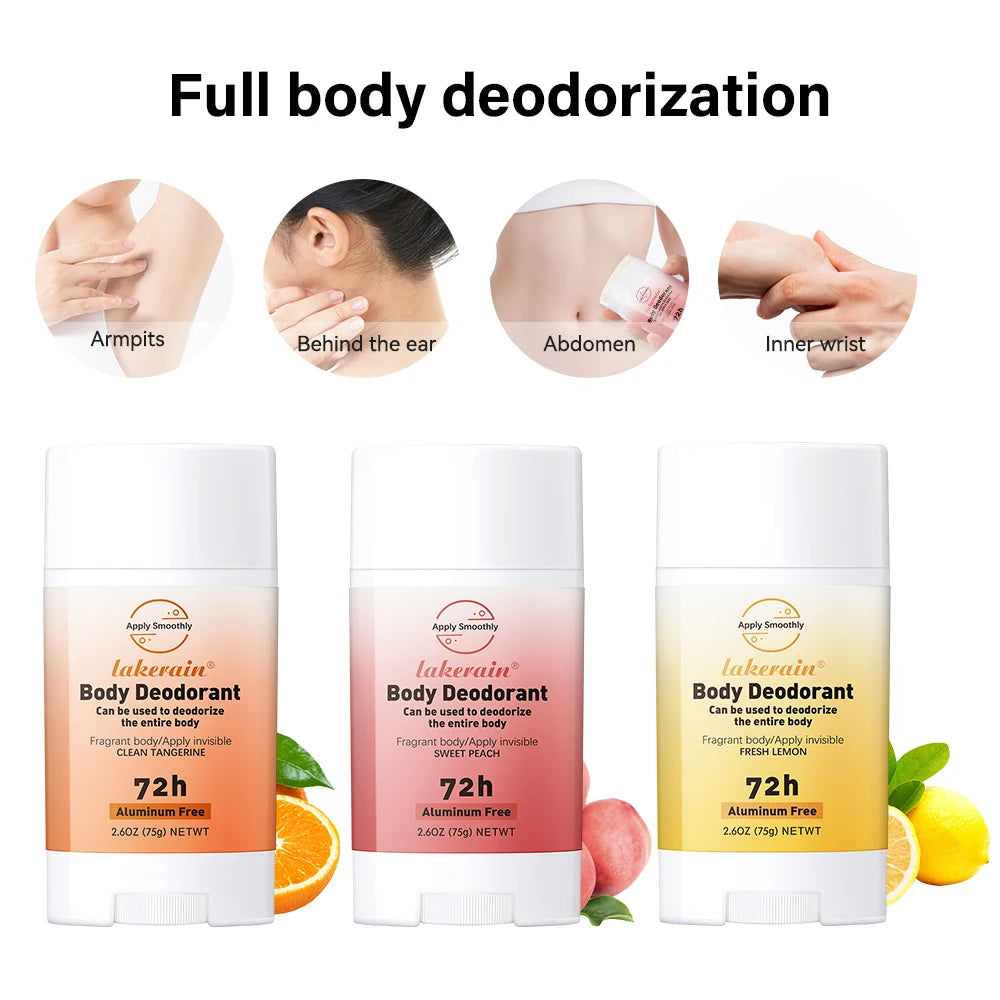 Long-term Fresh Fragrance Whole Body Deodorant Body Balm Deodorant For Men &Women To Remove Body Odor, 72 Hours Of Odor Control