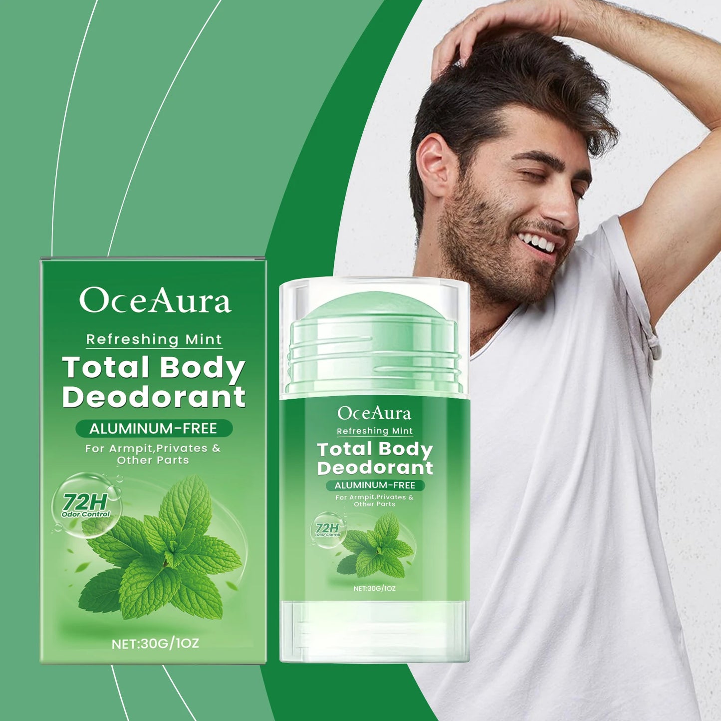 Underarm Antiperspirant Deodorant Stick Body Odor Remover Lasting Mint Fragrance Portable Armpit Anti Sweaty Stick For Women Men