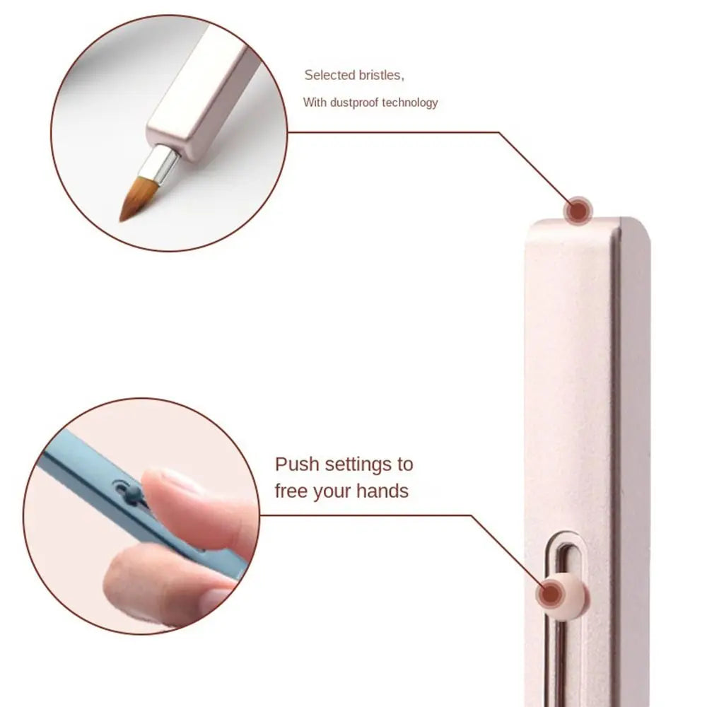 Make Up Tool Eyeshadow Applicator Lady Capped Women Beauty Lipstick Brush Cosmetic Brush Retractable Lip Brush Lip Gloss Brush