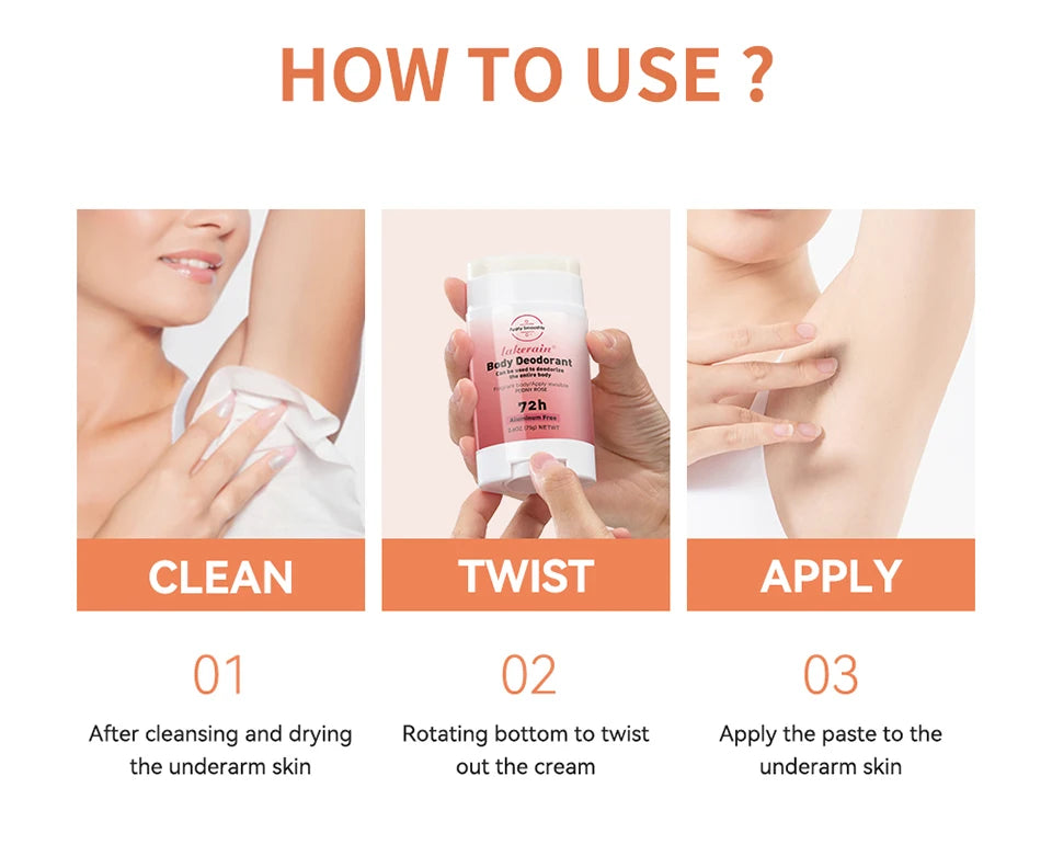 Long-term Fresh Fragrance Whole Body Deodorant Body Balm Deodorant For Men &Women To Remove Body Odor, 72 Hours Of Odor Control