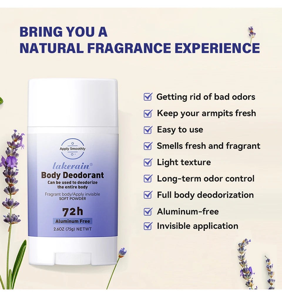 Long-term Fresh Fragrance Whole Body Deodorant Body Balm Deodorant For Men &Women To Remove Body Odor, 72 Hours Of Odor Control