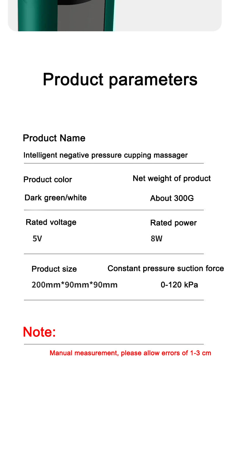 Electrical dredging meridian cupping device intelligent vacuum negative pressure household electric Bianshi electric heating