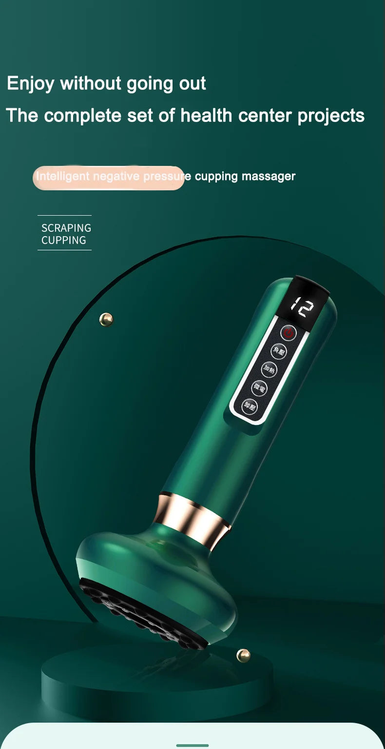 Electrical dredging meridian cupping device intelligent vacuum negative pressure household electric Bianshi electric heating