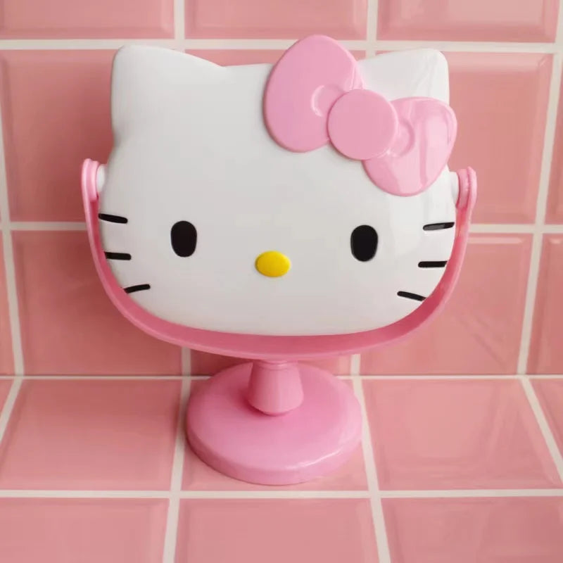 Hello Kitty Y mirror desktop makeup mirror rotatable small mirror elevated table mirror student dormitory home wholesale