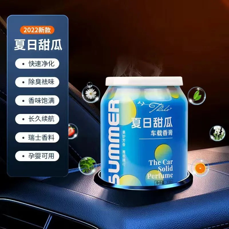 Car Aromatherapy Solid Perfume Cans Decoration Essential Oils Remove Odor Lasting Fragrance Home Deodorization Floral Fruity