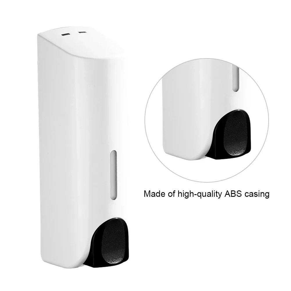 350ML Shower and Lotion Dispenser Waterproof Shampoo Shower Gel Container Wall Mount with Clear Window for Home Hotel Restaurant