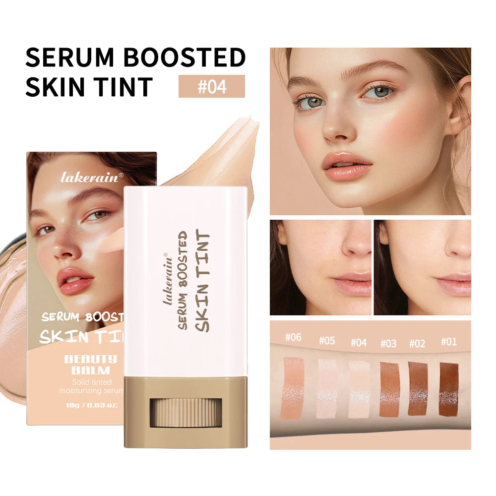 Lakerain Solid Tinted Moisturizing SerumB, Weightless, Breathable, Second-Skin Feel, eauty Balm Serum Boosted Skin Tint Makeup