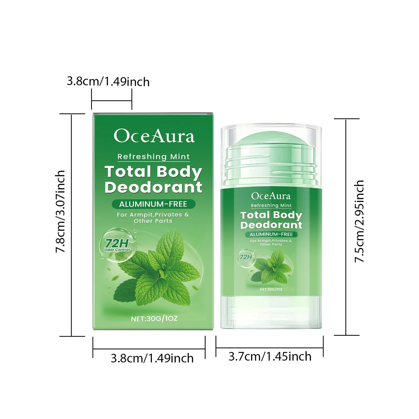 Underarm Antiperspirant Deodorant Stick Body Odor Remover Lasting Mint Fragrance Portable Armpit Anti Sweaty Stick For Women Men