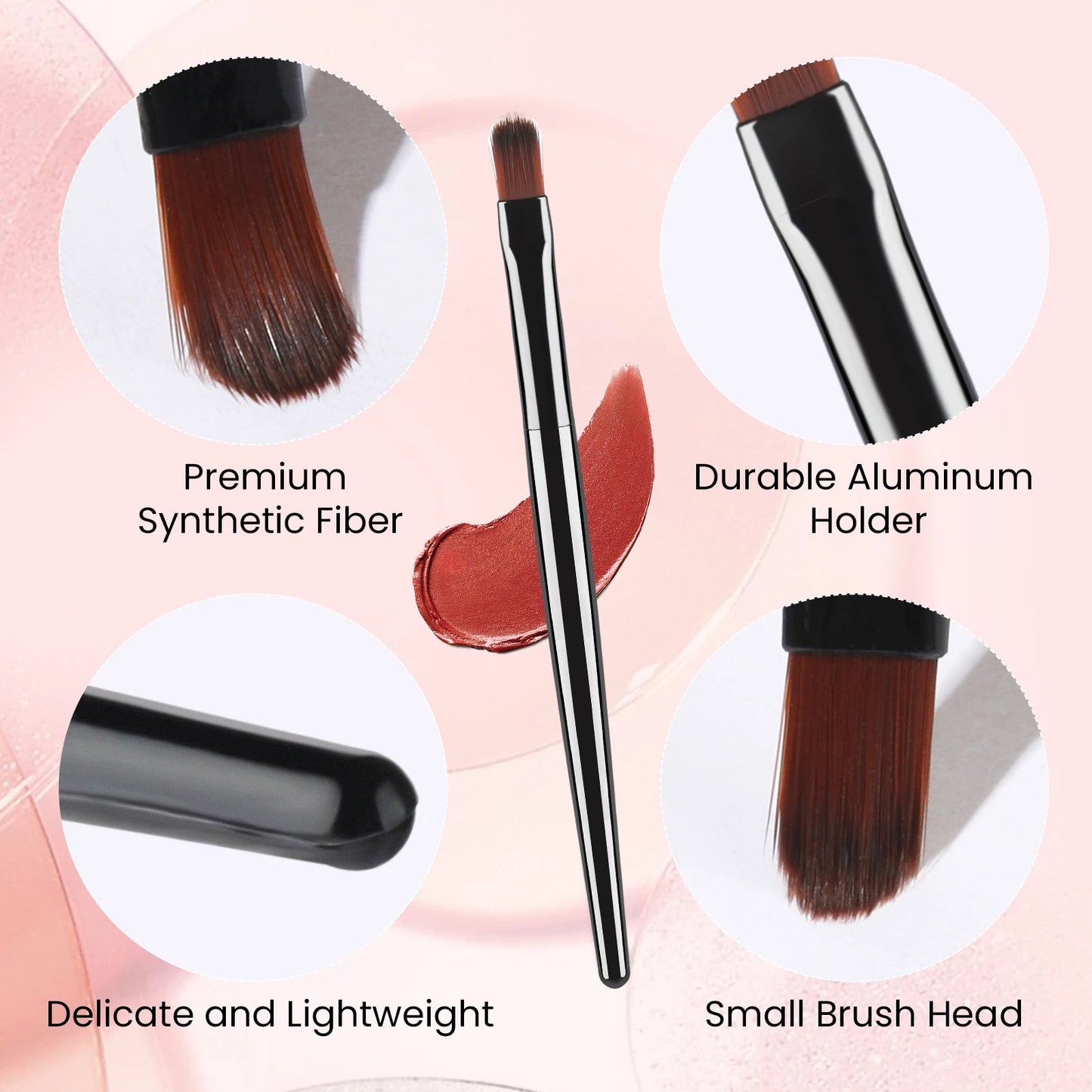 50Pcs Disposable Lip Brush Portable Gloss Cosmetic Applicator Professional Makeup Tool Wands Lip Liner Brush Eyeliner Brush