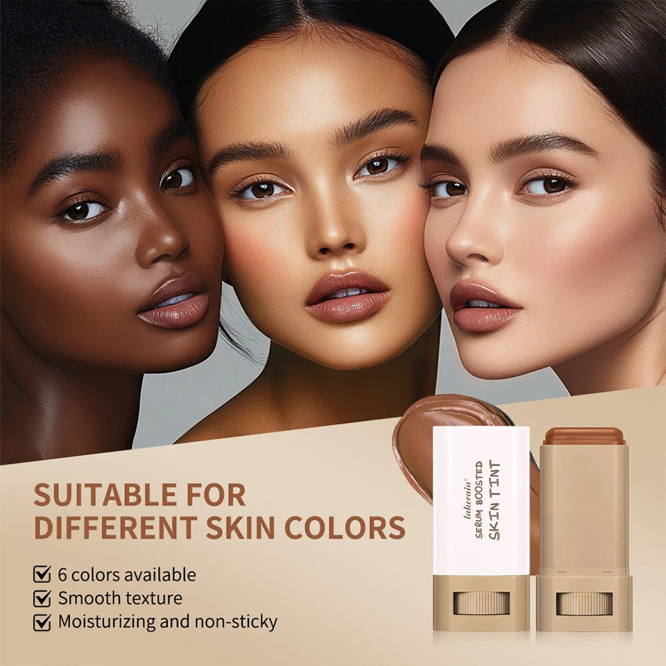 Lakerain Solid Tinted Moisturizing SerumB, Weightless, Breathable, Second-Skin Feel, eauty Balm Serum Boosted Skin Tint Makeup