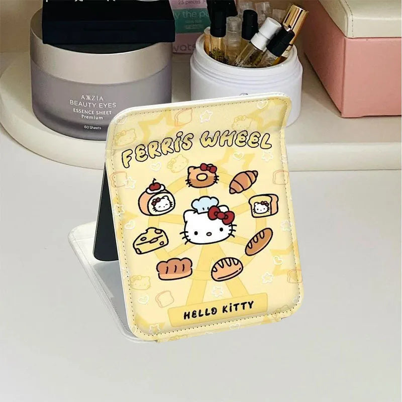 Hello Kitty Makeup Mirror Kawaii Versatile High Beauty Sweet Makeup Supplies Portable Desktop Toy Ornament Girl Gift Wholesale