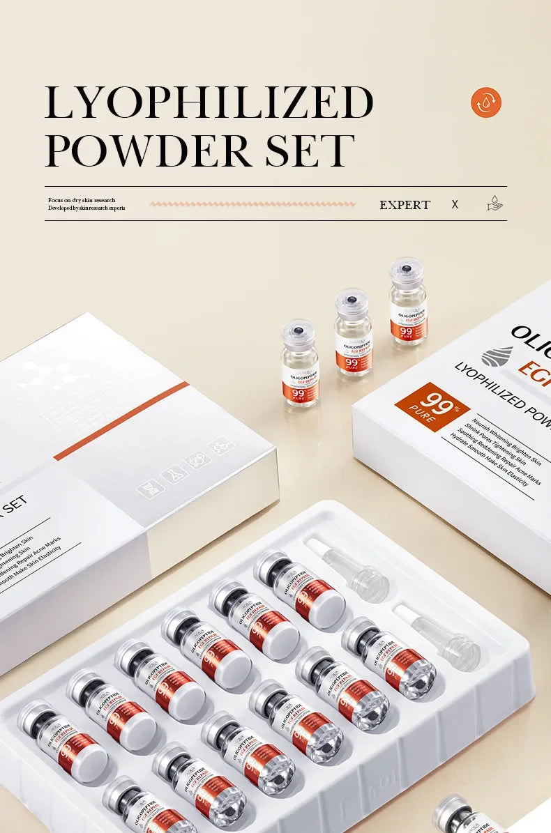 Facial Serum Yeast Freeze-Dried Power Skin Care Set Shrink Pores Moisturizing Brighten Anti Aging Peptides Essence