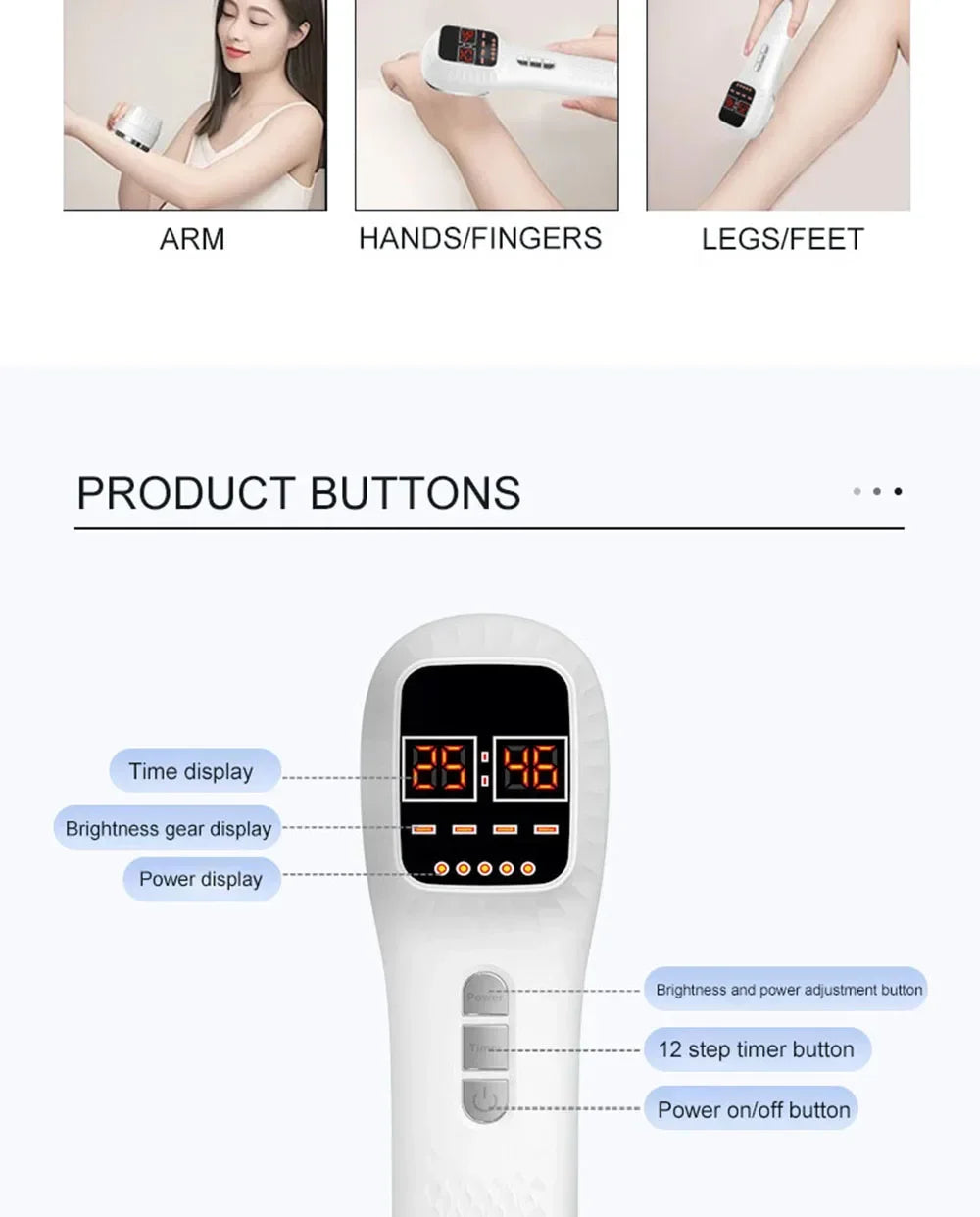 Red Light Infrared Therapy Beauty Device 2025 LED Facial Laser Therapy and Body Anti Aging Wrinkle Acne Pore Skin Tighten Whiten