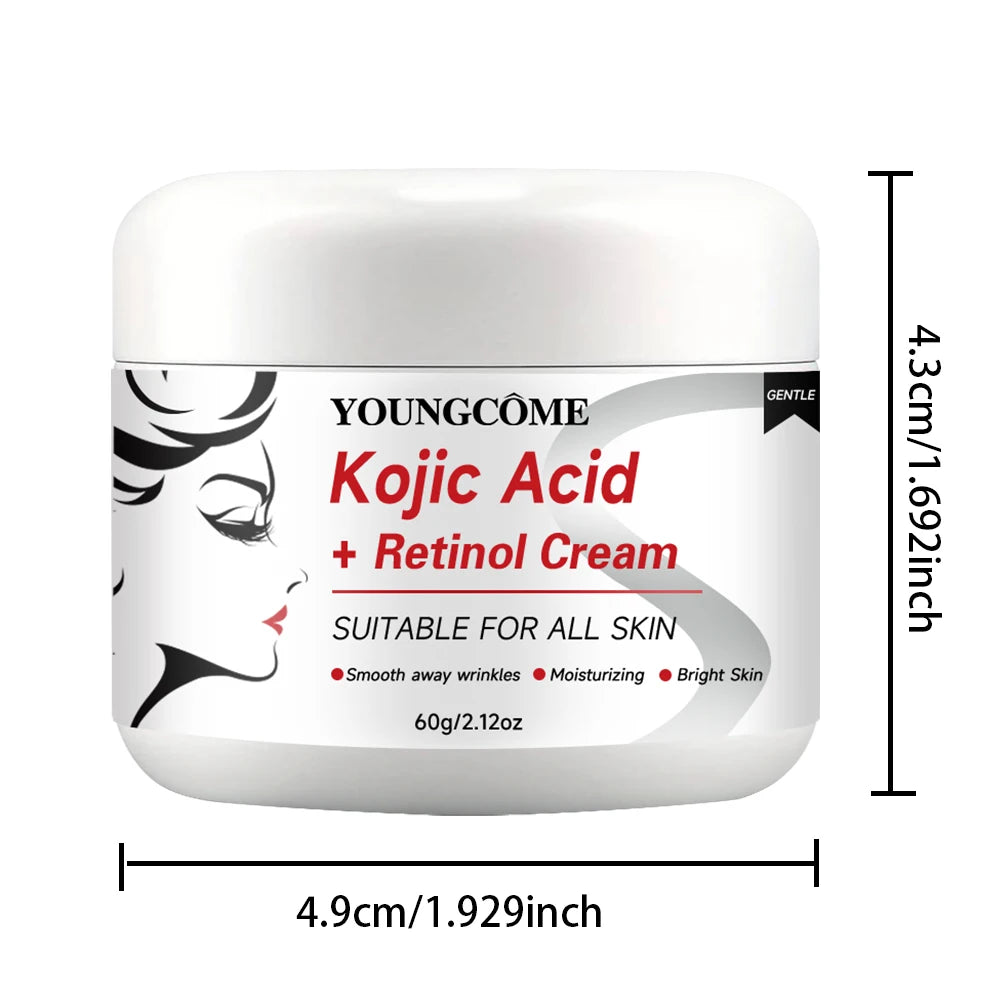Kojic Acid+Retinol Cream,Anti-aging Cream Remove,Smooth wrinkles Face Cream For Moisturizer Whitening Brighten Skin Products