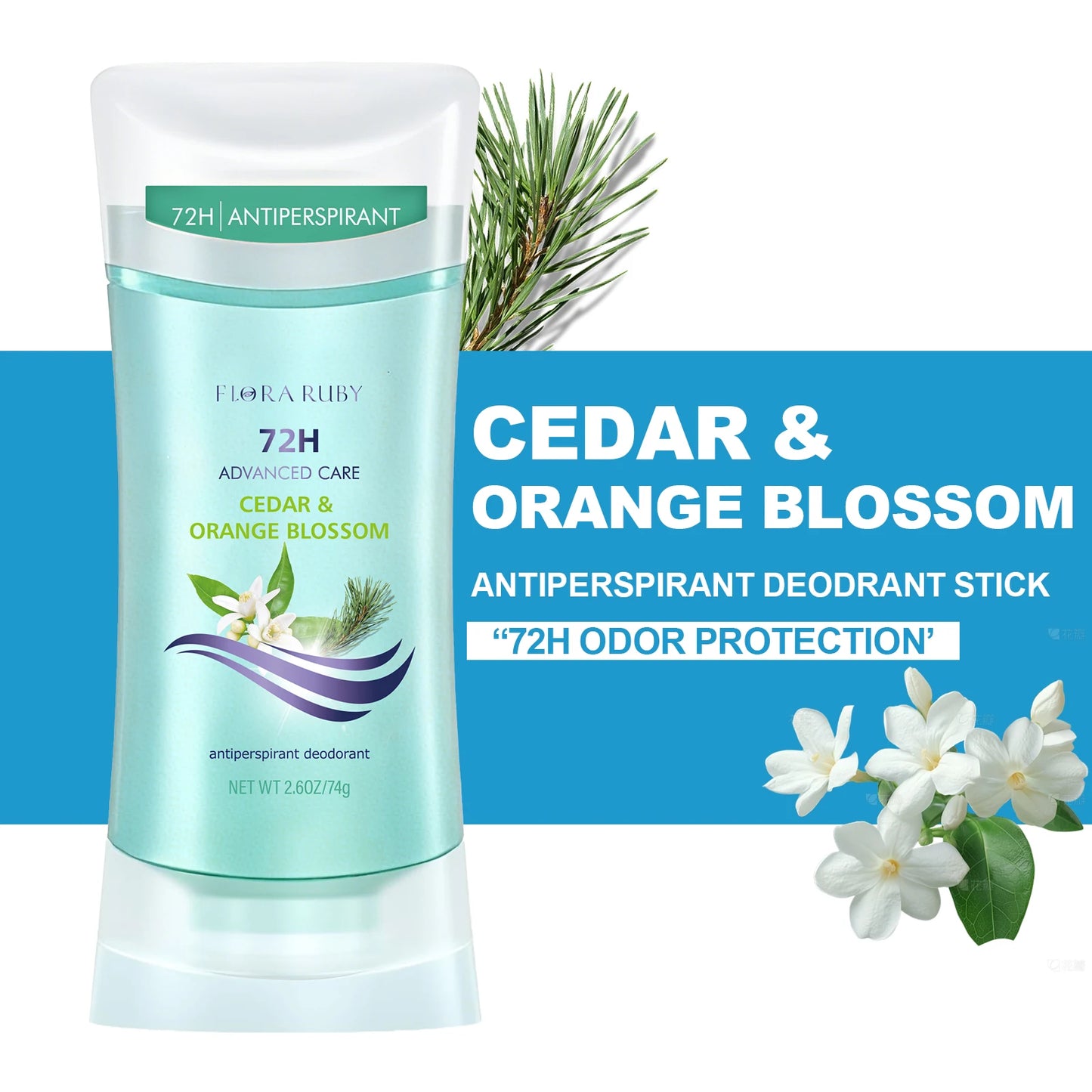 Deodorant Antiperspirant for Men Women Anti Underarm Body Odor Removal Cream 72H Lasting Fragrance Deodorants ,Daily Use 74g