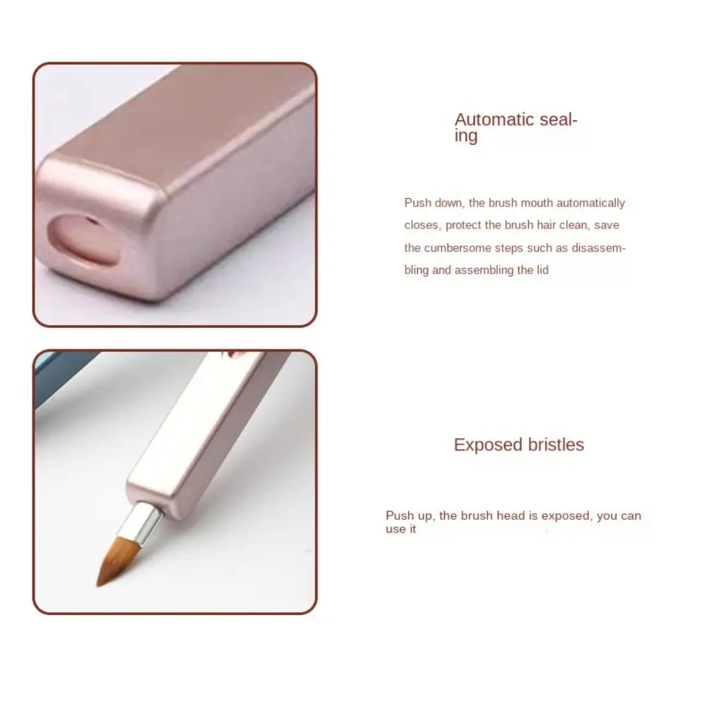 Make Up Tool Eyeshadow Applicator Lady Capped Women Beauty Lipstick Brush Cosmetic Brush Retractable Lip Brush Lip Gloss Brush