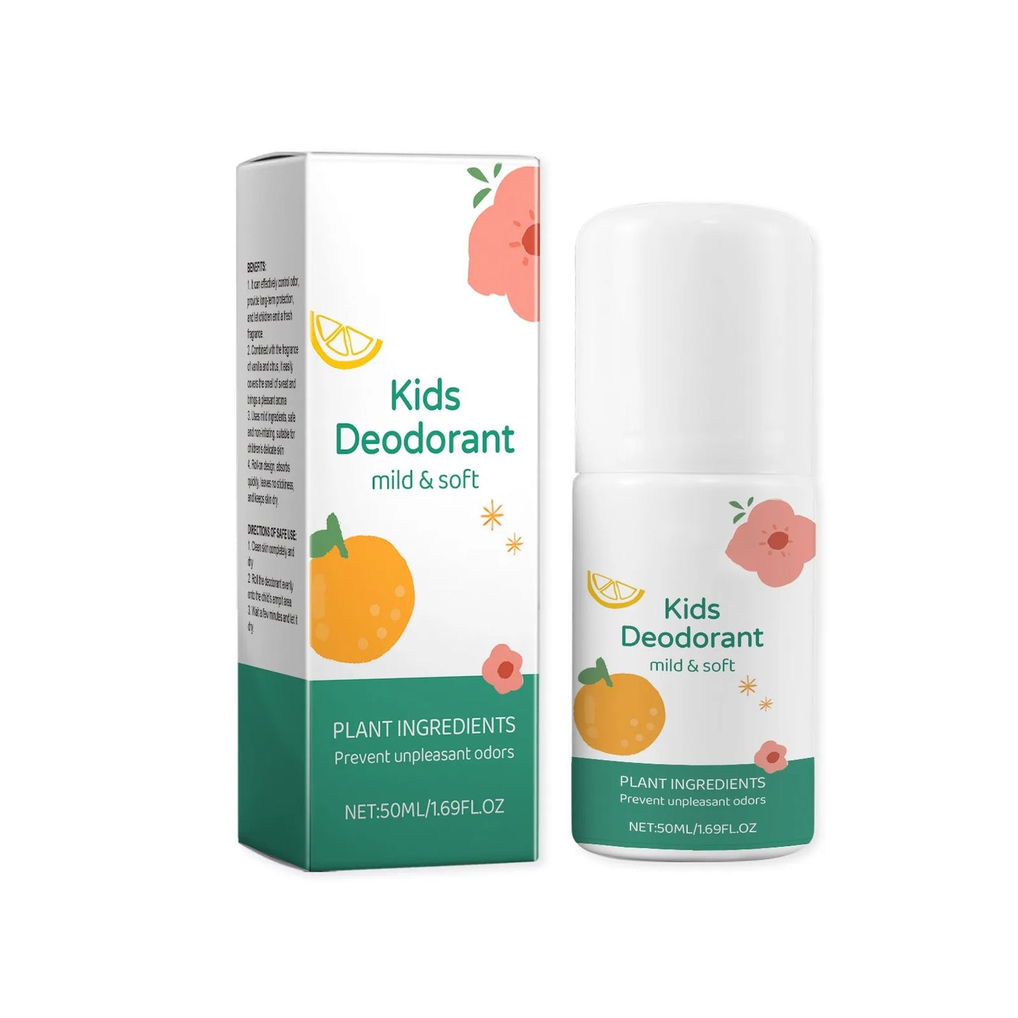 50ml Roll-On Body Deodorant Deodorant For Kids Teens Aluminum Free Underarm Sweat Removing Party Roller Fragrance