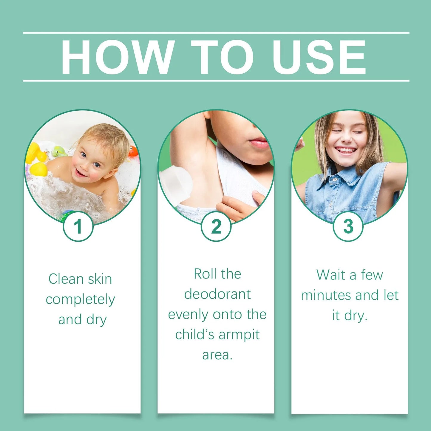 50ml Roll-On Body Deodorant Deodorant For Kids Teens Aluminum Free Underarm Sweat Removing Party Roller Fragrance