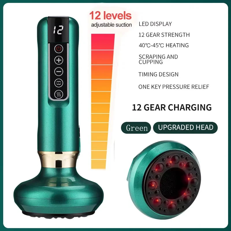 Electrical dredging meridian cupping device intelligent vacuum negative pressure household electric Bianshi electric heating