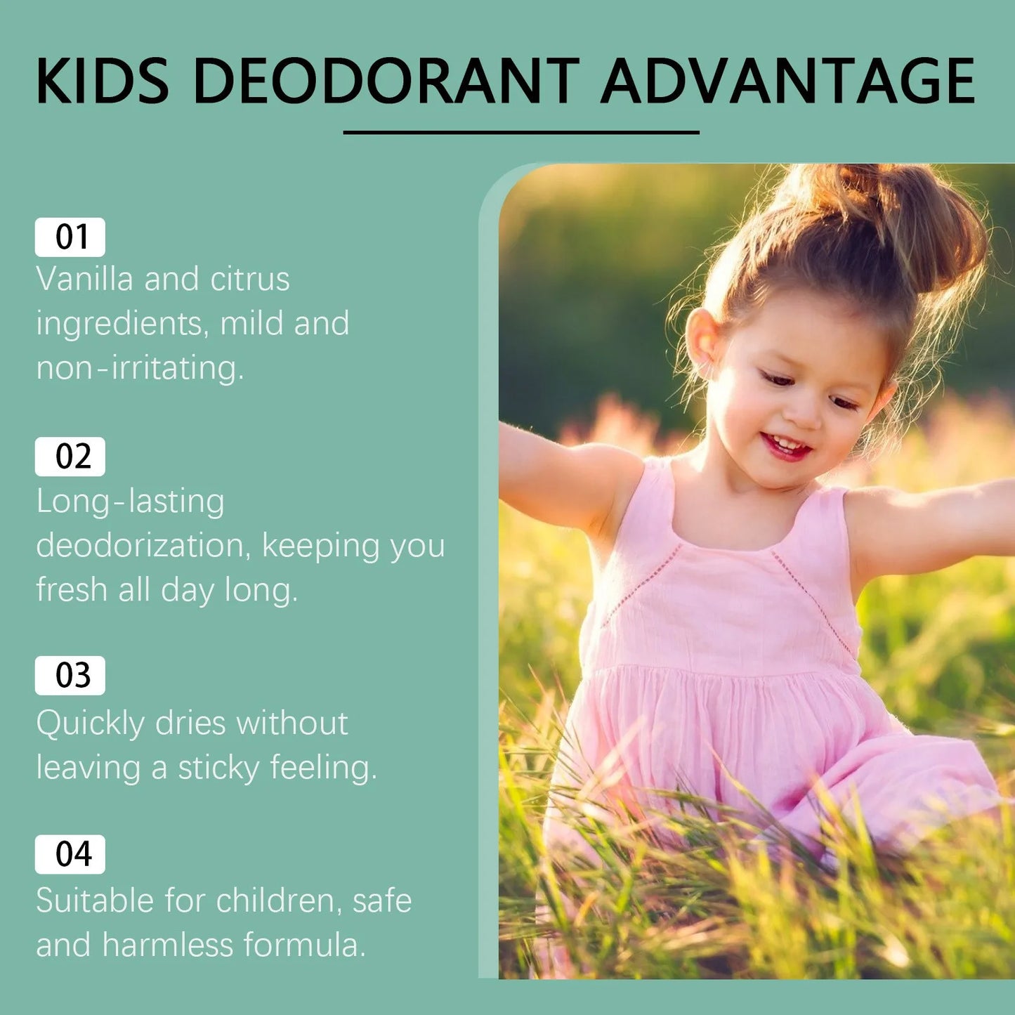50ml Roll-On Body Deodorant Deodorant For Kids Teens Aluminum Free Underarm Sweat Removing Party Roller Fragrance