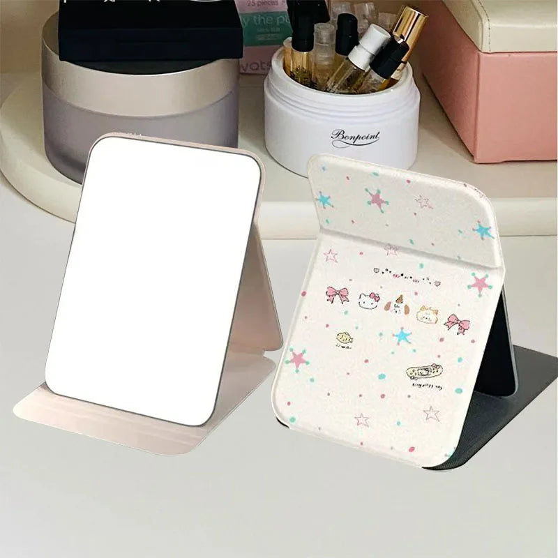 Hello Kitty Makeup Mirror Kawaii Versatile High Beauty Sweet Makeup Supplies Portable Desktop Toy Ornament Girl Gift Wholesale