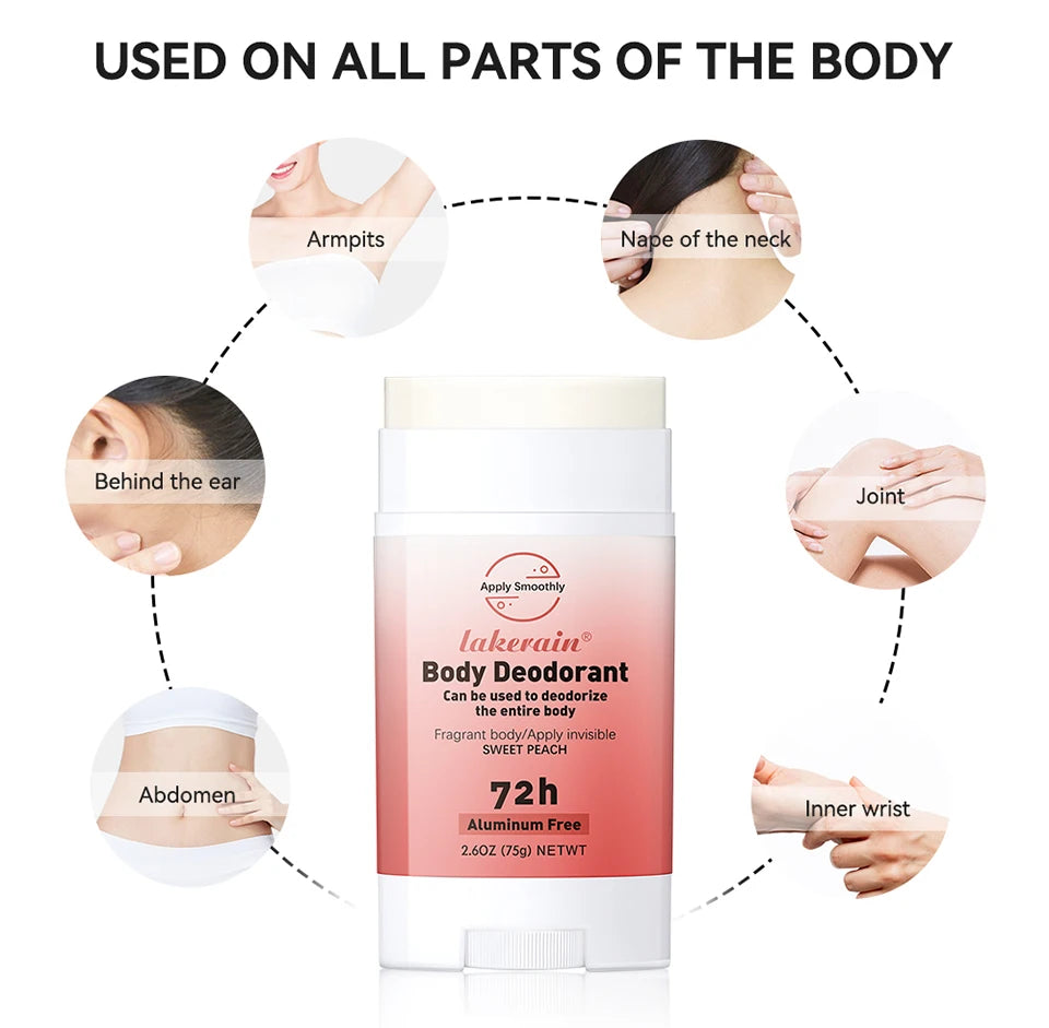 Long-term Fresh Fragrance Whole Body Deodorant Body Balm Deodorant For Men &Women To Remove Body Odor, 72 Hours Of Odor Control