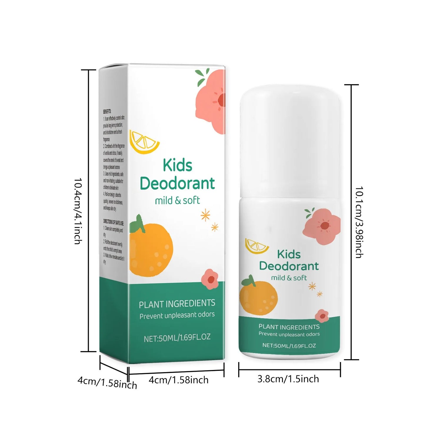 50ml Roll-On Body Deodorant Deodorant For Kids Teens Aluminum Free Underarm Sweat Removing Party Roller Fragrance