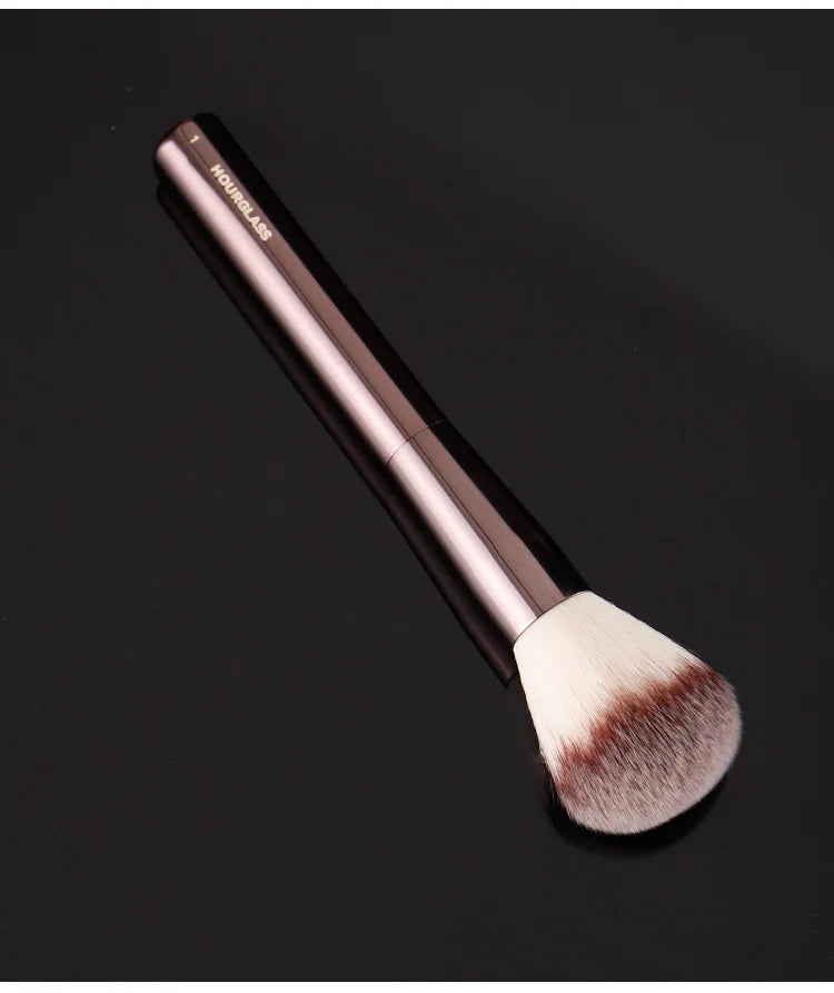 1 piece #1 Powder Makeup brushes Contour Make up brush exquisite Professional Cosmetic tool metal handle with box