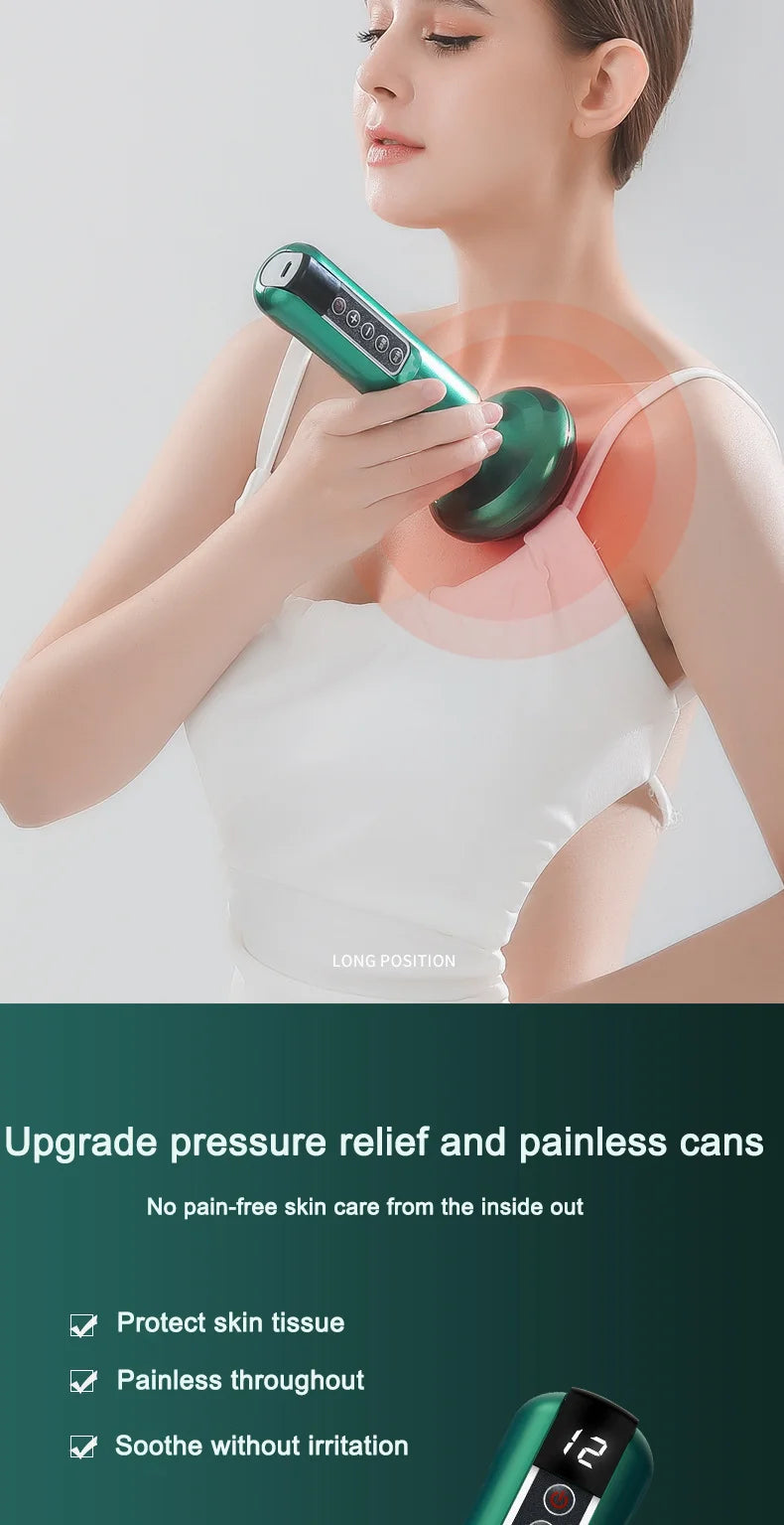 Electrical dredging meridian cupping device intelligent vacuum negative pressure household electric Bianshi electric heating