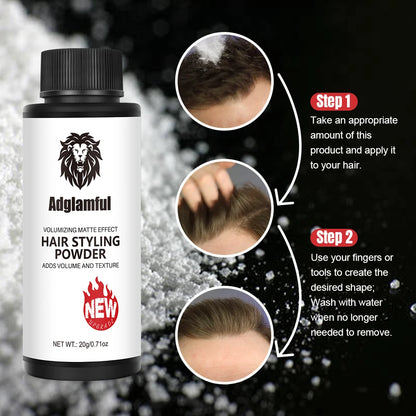 Adglamful Volumizing Powder 20g, Unisex, Oil Control & Volume Boost for Hair, Perfect for Creating Stylish Hairstyles.