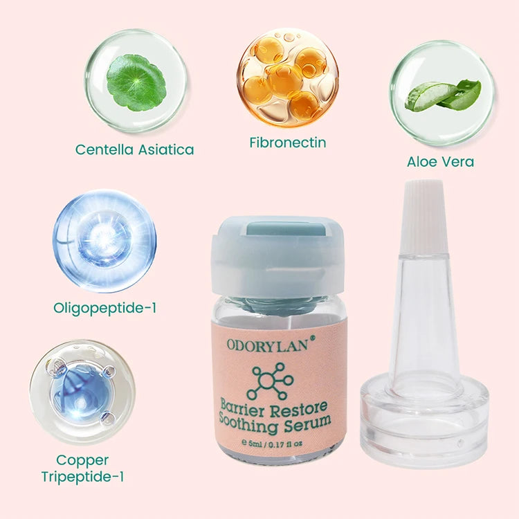 Skin Barrier Soothing Facial Moisturizing Ampoule Skin Care Set Centella Repairing Enhanced Skin Barrier Face Glowing Serum Kit