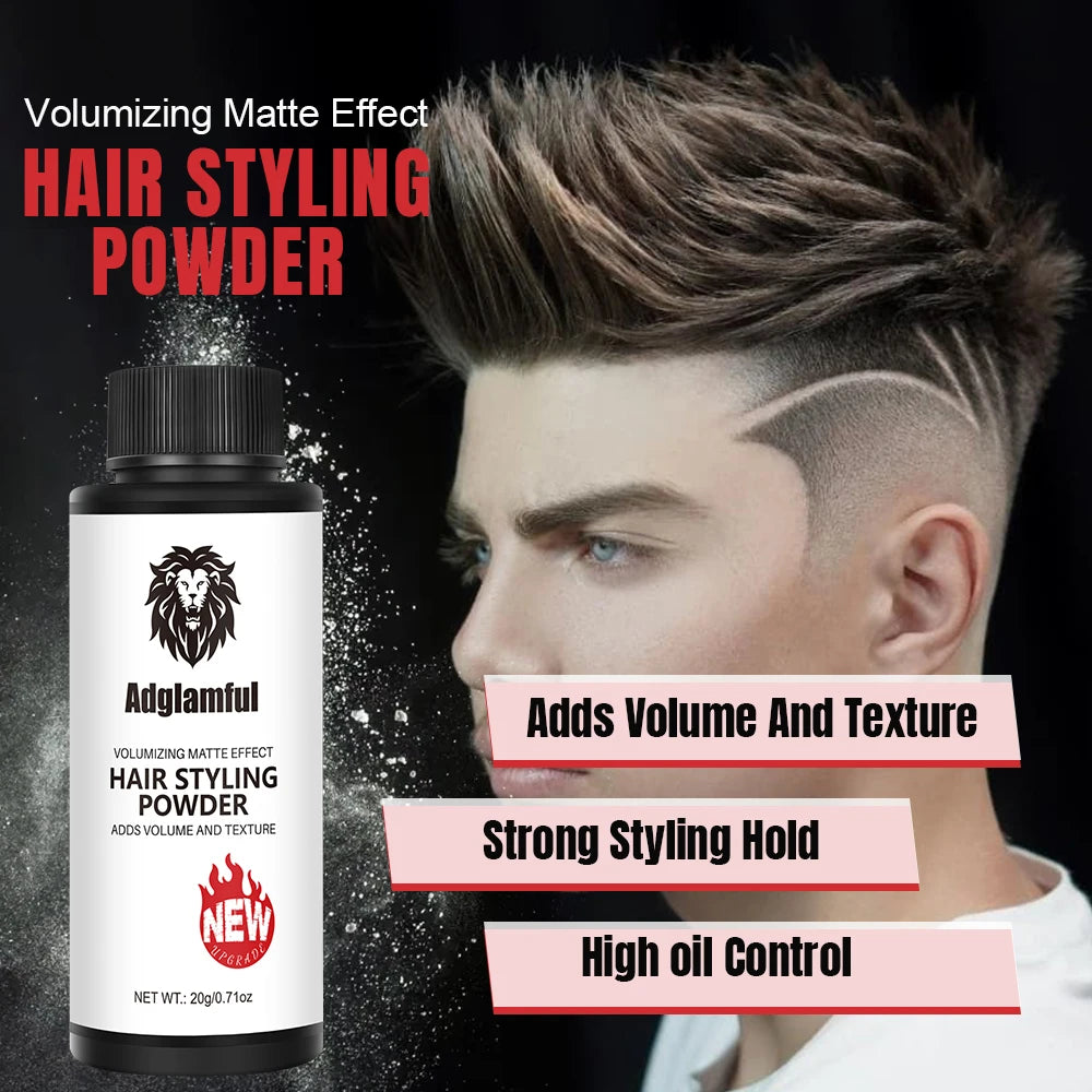 Adglamful Volumizing Powder 20g, Unisex, Oil Control & Volume Boost for Hair, Perfect for Creating Stylish Hairstyles.