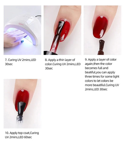 Vendeeni Russian Self Leveling Gel Nail Polish Strong Base Coat Reinforced Gel Lacquer Semi Permanent UV Soak Off Gel Varnish