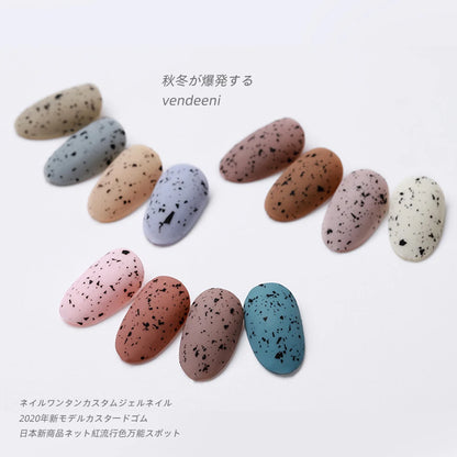 VDN 15ml Eggshell Gel Nail Polish Quail Egg Effect UV Nail Gel Varnish Special Black Material Clear Gel Lacquer Any Color Base