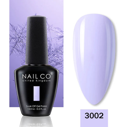 NAILCO 15ML Top Gel Nail Polish Nails Semi-permanent UV Varnish Glitter High Quality Glass Bottle Nail Art Polish For Manicure