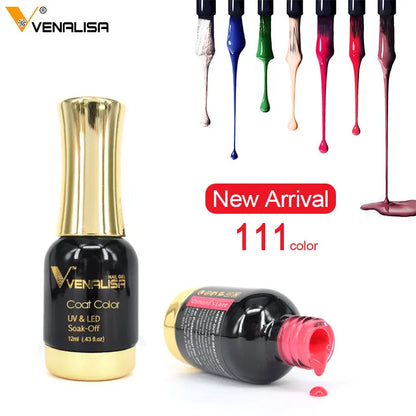 Nail Art Venalisa Nail Paint Gel 12ml 120 Colors Gel Polish Nail Gel Soak Off UV Gel Polish Nail Lacquer Varnishes L2