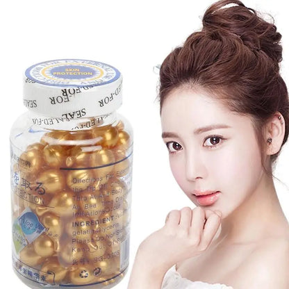Vitamin E Extract Capsules Moisturizing Cream Ve Serum Facial Korean Makeup  90Pcs/bottle Skin Care
