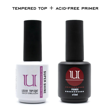 Nails Art Gel Nail Polish Rubber Base and Top Coat Set Acid-free Primer for Nails Varnish Hybrid Semipermanent Strong uv Gellac