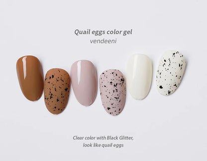 VDN 15ml Eggshell Gel Nail Polish Quail Egg Effect UV Nail Gel Varnish Special Black Material Clear Gel Lacquer Any Color Base
