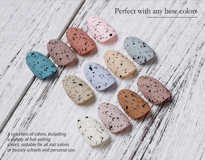 VDN 15ml Eggshell Gel Nail Polish Quail Egg Effect UV Nail Gel Varnish Special Black Material Clear Gel Lacquer Any Color Base