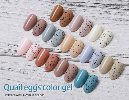 VDN 15ml Eggshell Gel Nail Polish Quail Egg Effect UV Nail Gel Varnish Special Black Material Clear Gel Lacquer Any Color Base