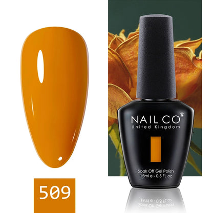 NAILCO 15ML Top Gel Nail Polish Nails Semi-permanent UV Varnish Glitter High Quality Glass Bottle Nail Art Polish For Manicure