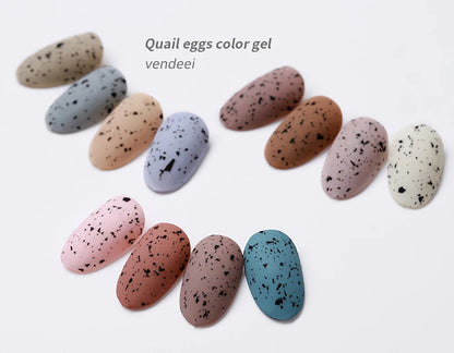 VDN 15ml Eggshell Gel Nail Polish Quail Egg Effect UV Nail Gel Varnish Special Black Material Clear Gel Lacquer Any Color Base
