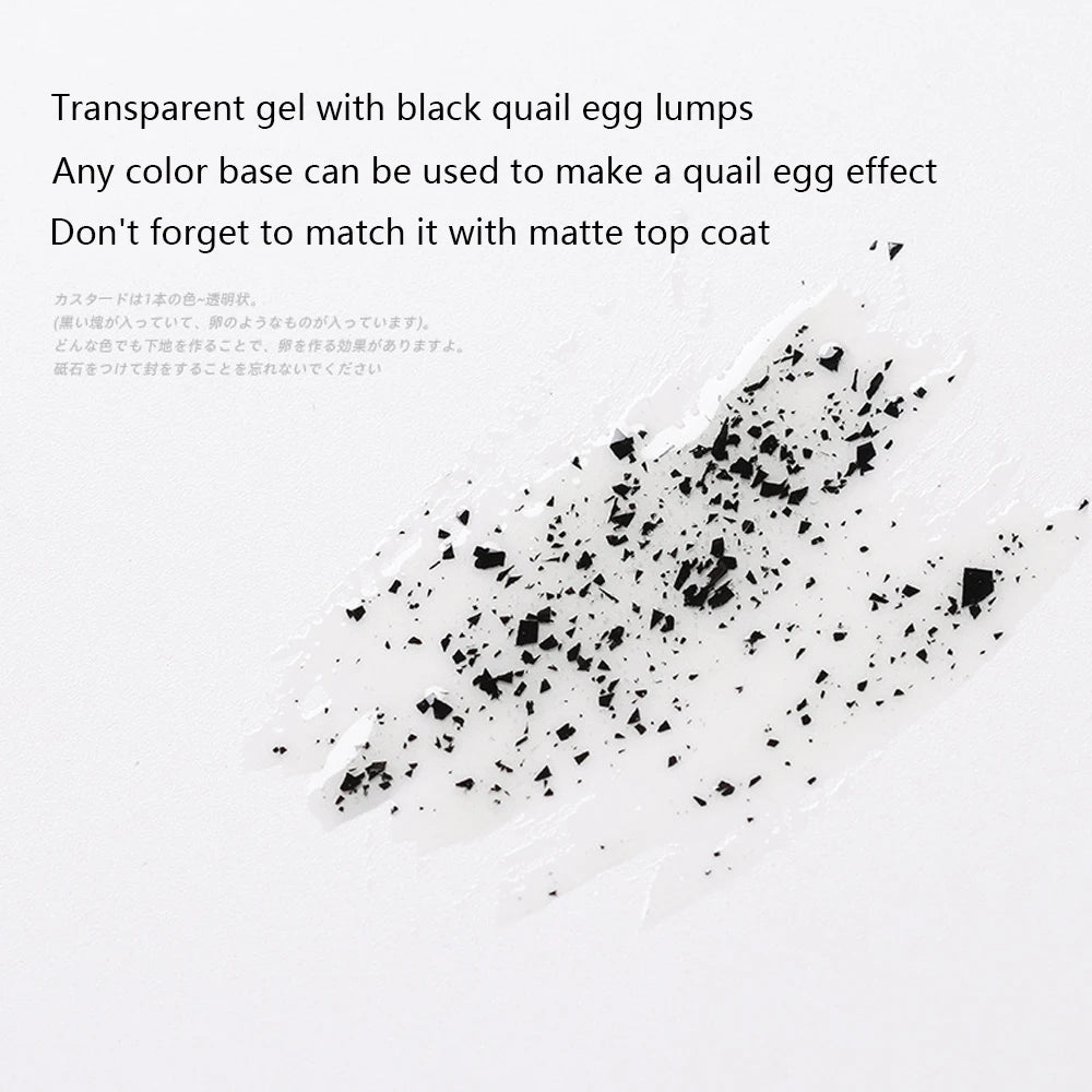 VDN 15ml Eggshell Gel Nail Polish Quail Egg Effect UV Nail Gel Varnish Special Black Material Clear Gel Lacquer Any Color Base