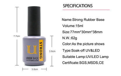 Nails Art Gel Nail Polish Rubber Base and Top Coat Set Acid-free Primer for Nails Varnish Hybrid Semipermanent Strong uv Gellac