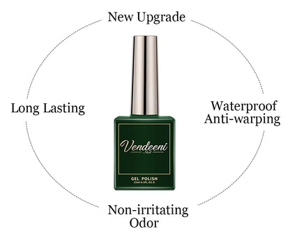 Vendeeni Russian Self Leveling Gel Nail Polish Strong Base Coat Reinforced Gel Lacquer Semi Permanent UV Soak Off Gel Varnish