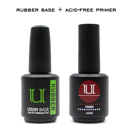Nails Art Gel Nail Polish Rubber Base and Top Coat Set Acid-free Primer for Nails Varnish Hybrid Semipermanent Strong uv Gellac