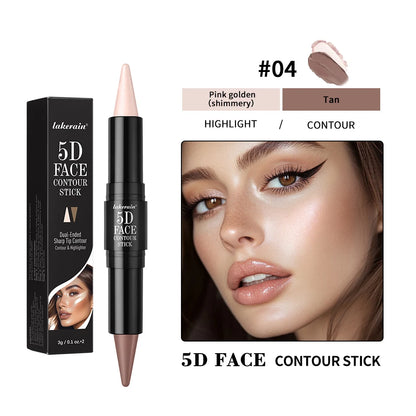 Contouring Stick with Double-headed Multi-use Contour Stick Contouring Foundation Contour Makeup Concealer Stick Pencil Cosmetic
