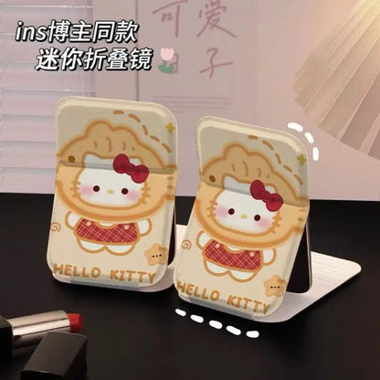 Hello Kitty Makeup Mirror Kawaii Versatile High Beauty Sweet Makeup Supplies Portable Desktop Toy Ornament Girl Gift Wholesale